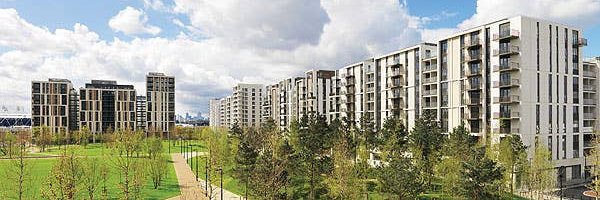 Olympic Park Homes Action Group's banner