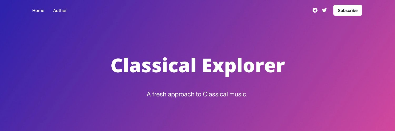 Classical Explorer banner