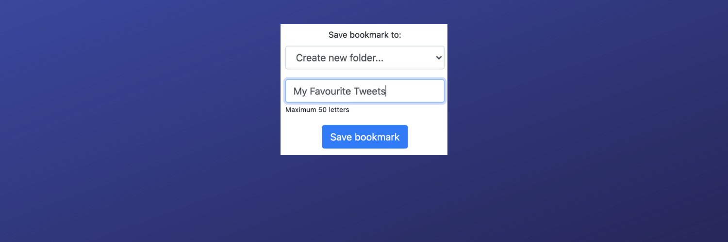 Markfolder: Save & Organise Tweets banner