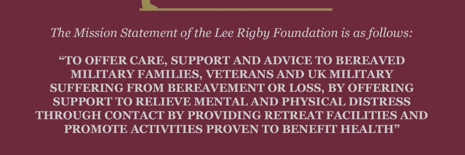 Lee Rigby Foundation Profile Banner