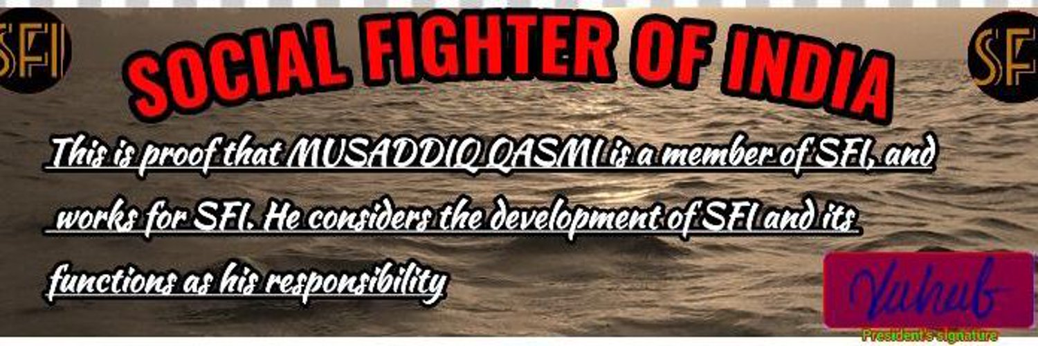 🔶MUSADDiQ.QASMi🔶 Profile Banner