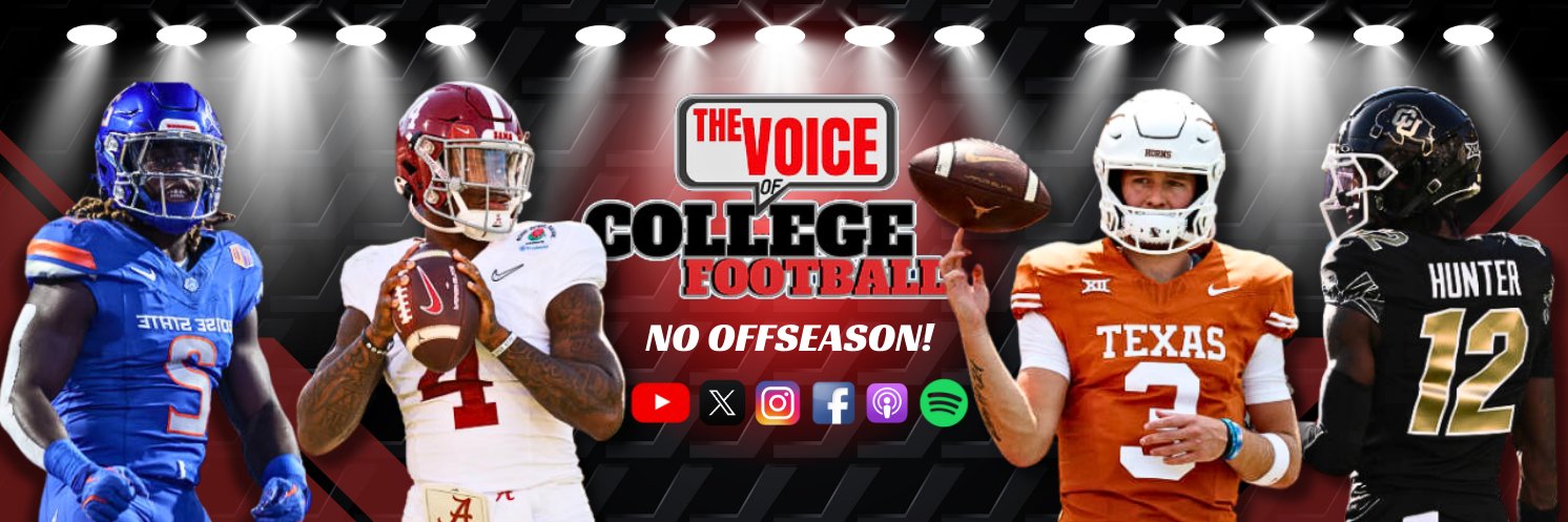 The Voice of College Football Network's banner