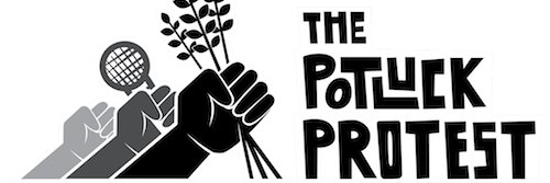 The Potluck Protest banner