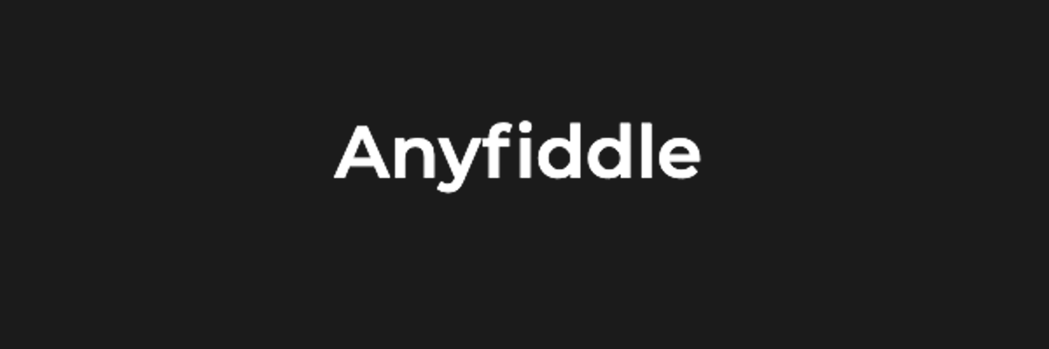 Anyfiddle Profile Banner