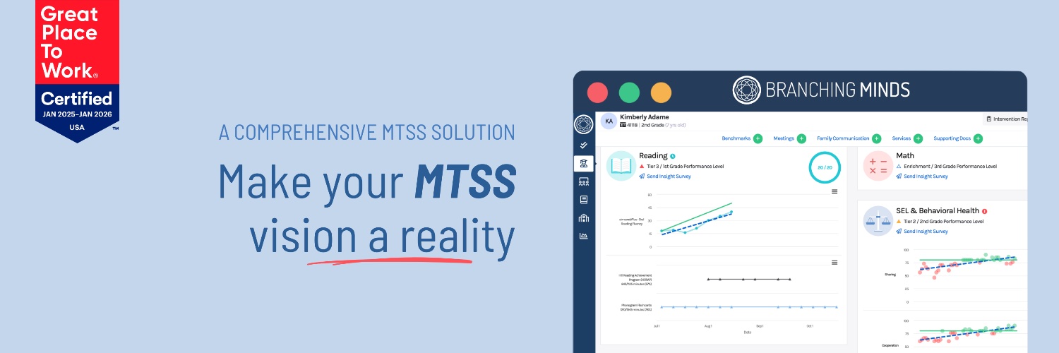 Branching Minds — Your MTSS Partner's banner