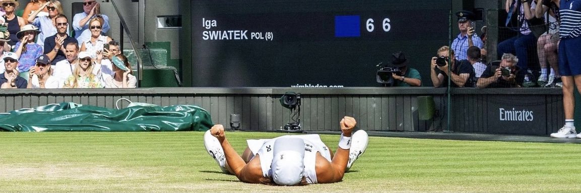 julian #IgaŚwiątekWimbledonChamp banner