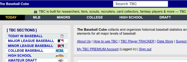 theBaseballCube Profile Banner