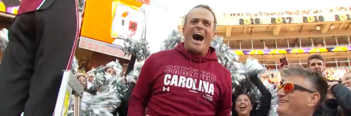 Exhausted Gamecock banner