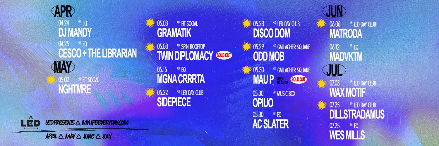 LED Presents banner