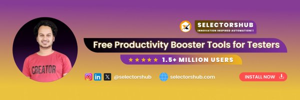 SelectorsHub Profile Banner