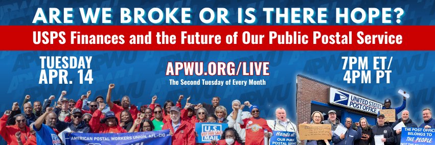 The American Postal Workers Union - APWU banner