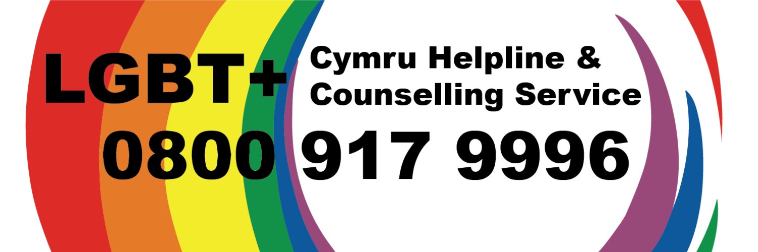LGBT+ Cymru Helpline Profile Banner