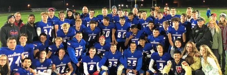 West Noble Football Chargers banner