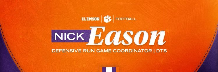 Coach Nick Eason's banner