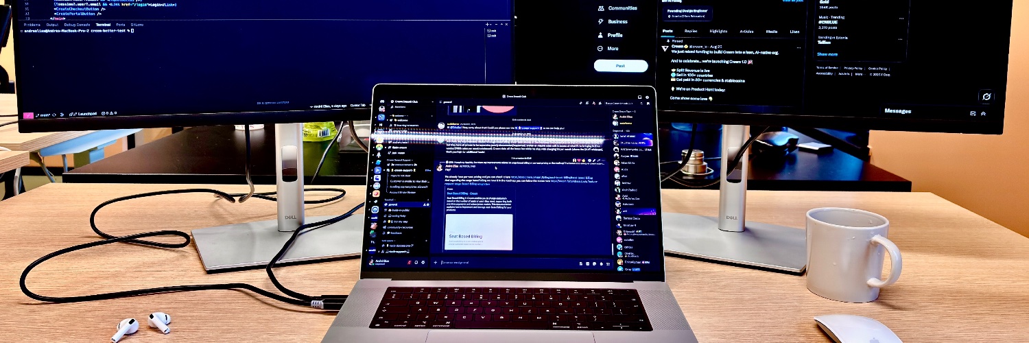 André → andreelias.dev banner