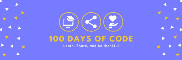100DaysOf2020 Profile Banner