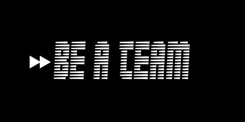 BE A TEAM banner