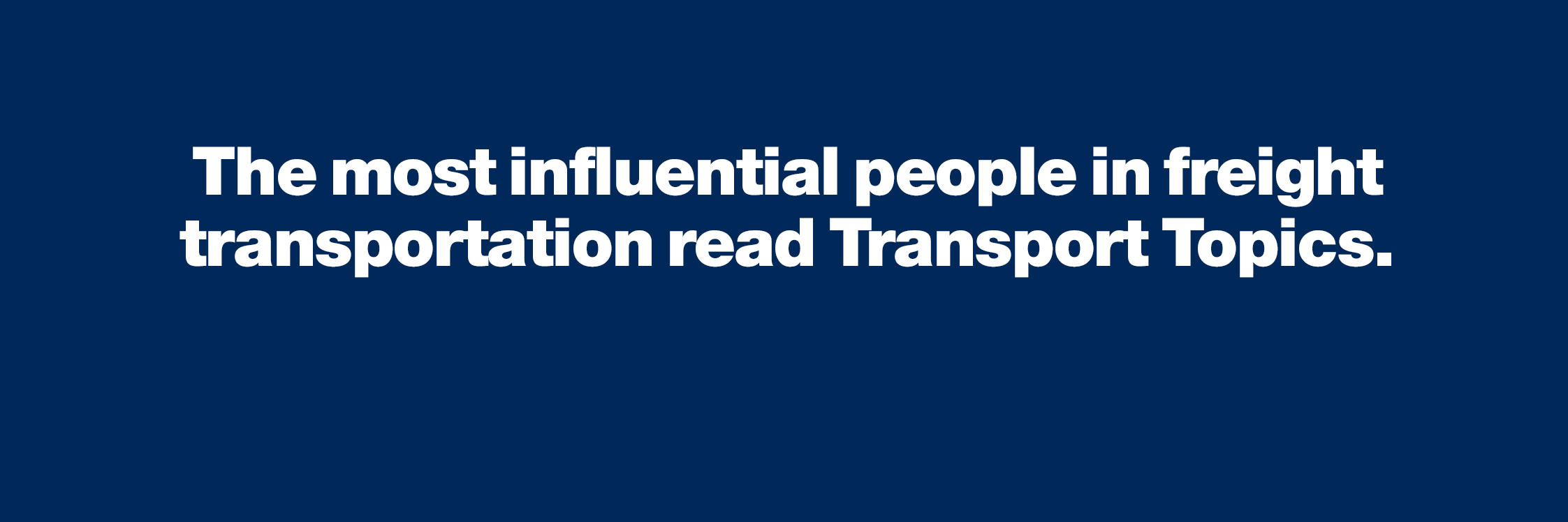 Transport Topics's banner