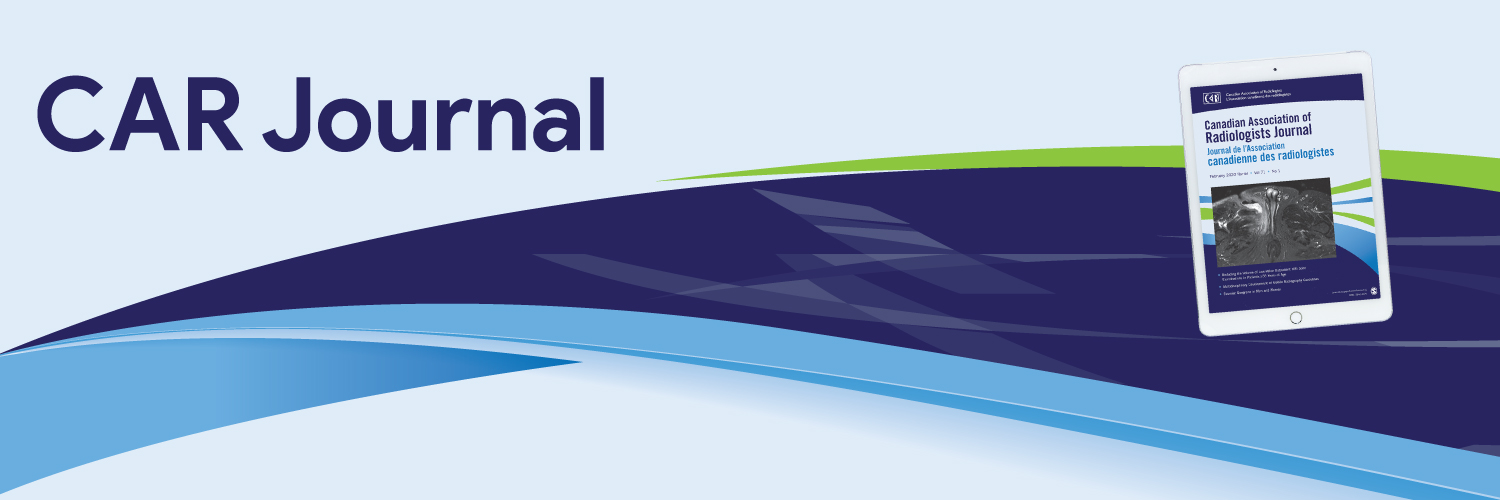 Canadian Association of Radiologists Journal Profile Banner
