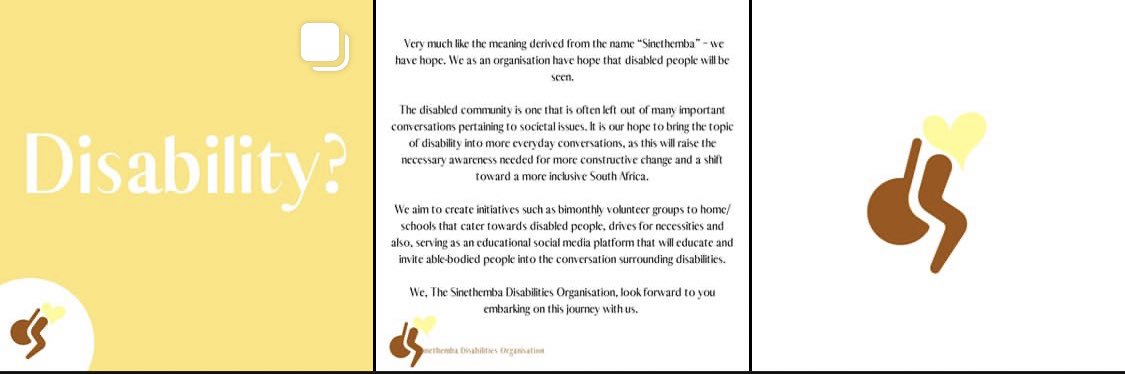 Sinethemba Disabilities Organisation banner