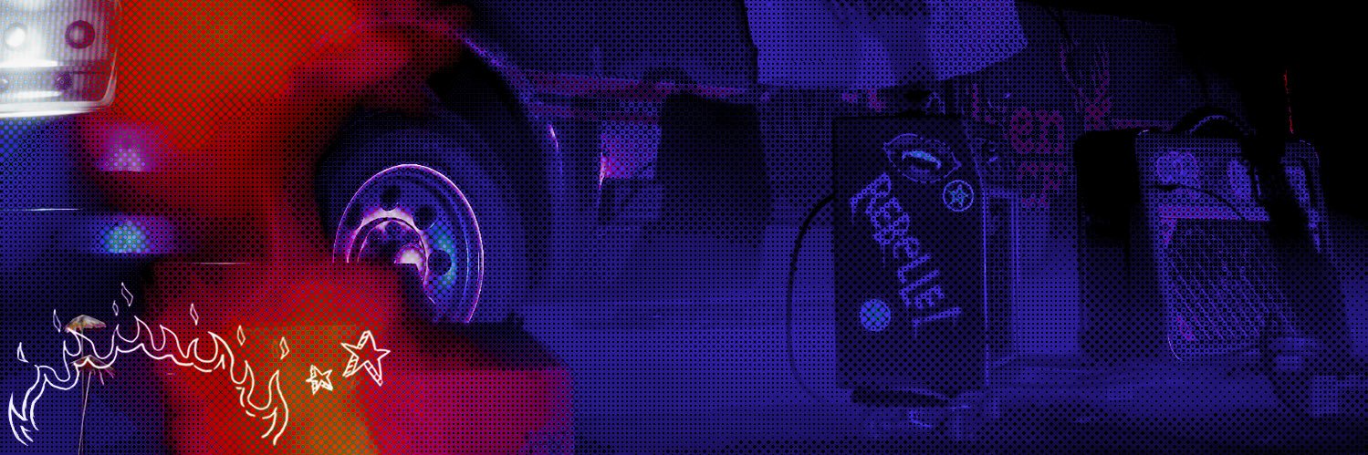 rover 𖤓 playing re: requiem! banner