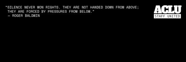 ACLUStaffUnited Profile Banner