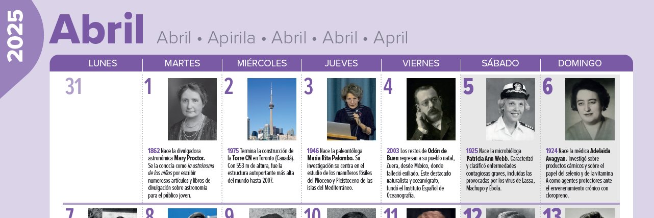 Calendario Científico Escolar banner