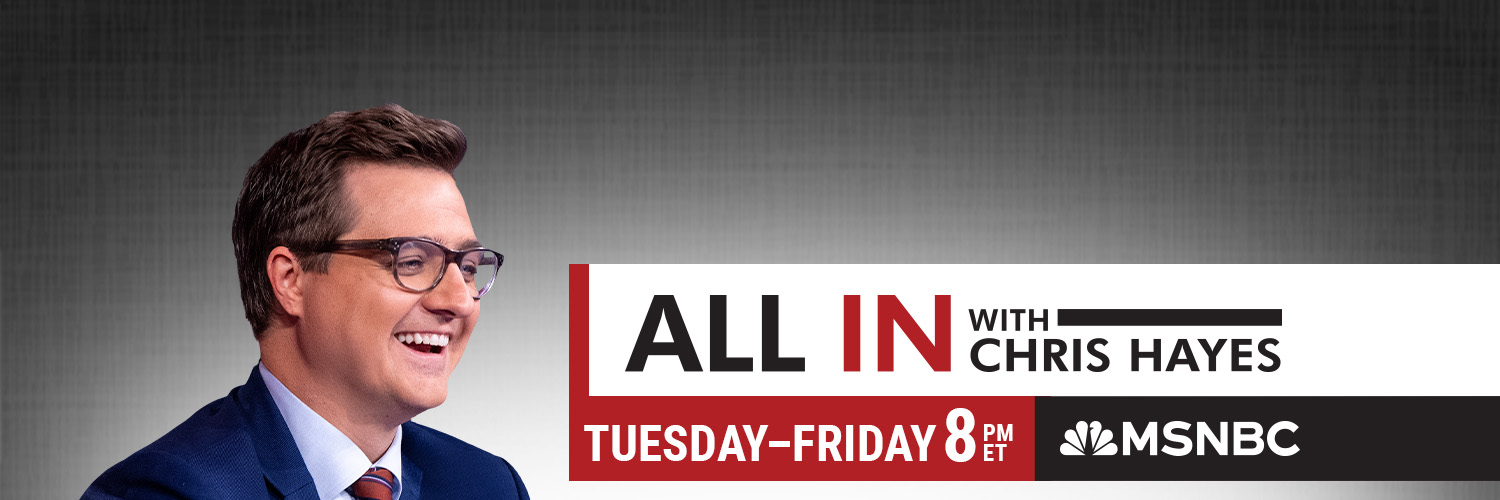 All In with Chris Hayes's banner