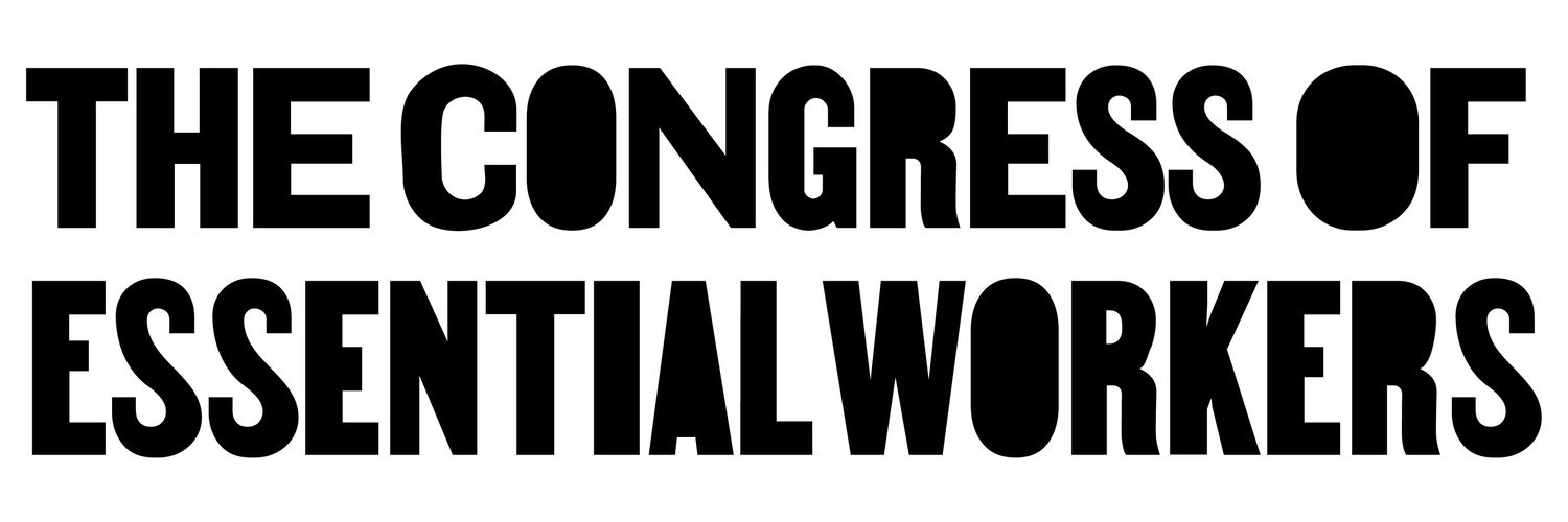 The Congress Of Essential Workers banner