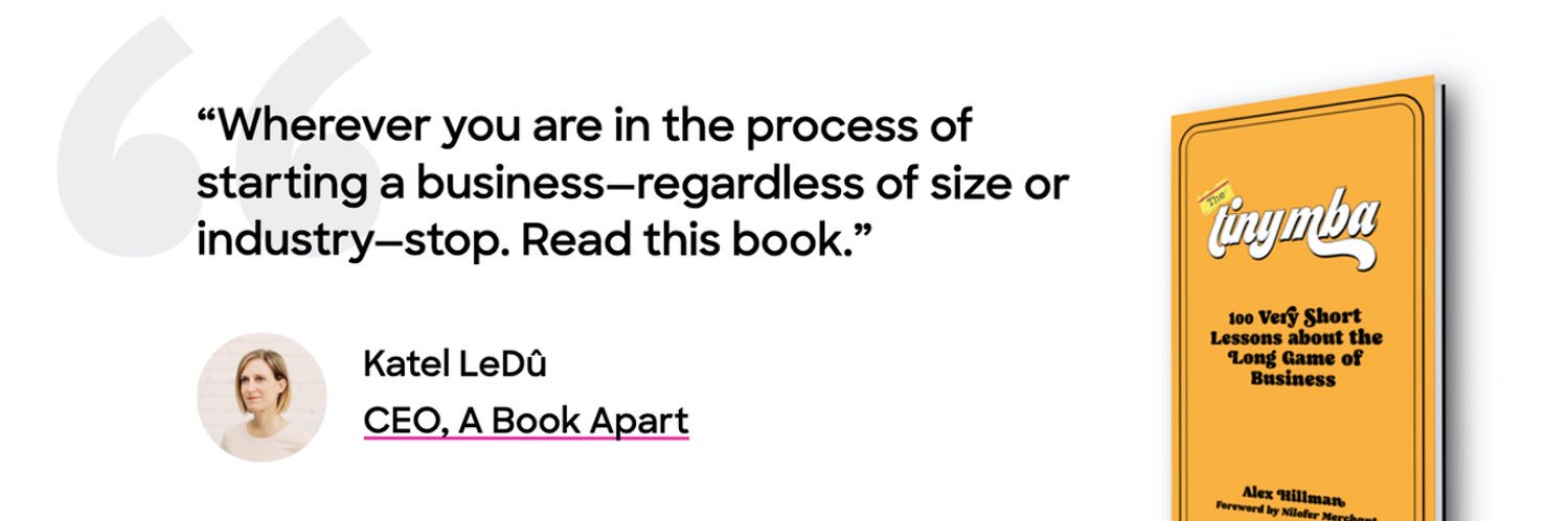 The Tiny MBA Book banner