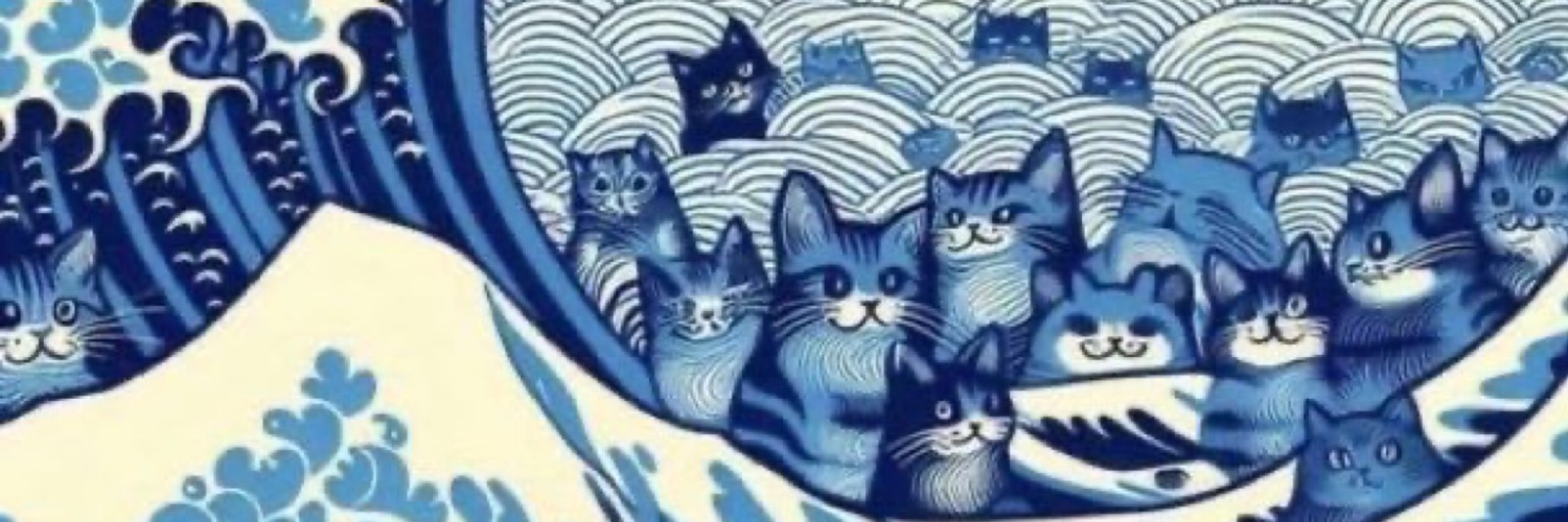 Curious Cat Defends Democracy #BidenHarris2024 🟦 banner