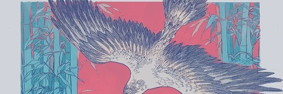 Falling eagle banner
