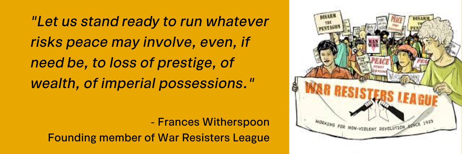 War Resisters League banner