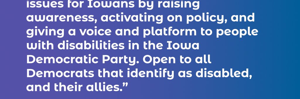 Disability Caucus - Iowa Democratic Party banner