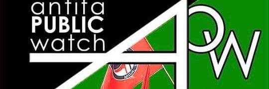 Antifa Public Watch official's banner