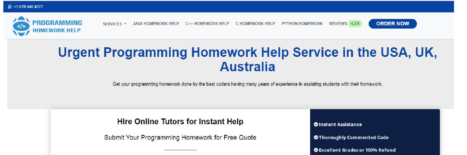 Programming Homework Help banner