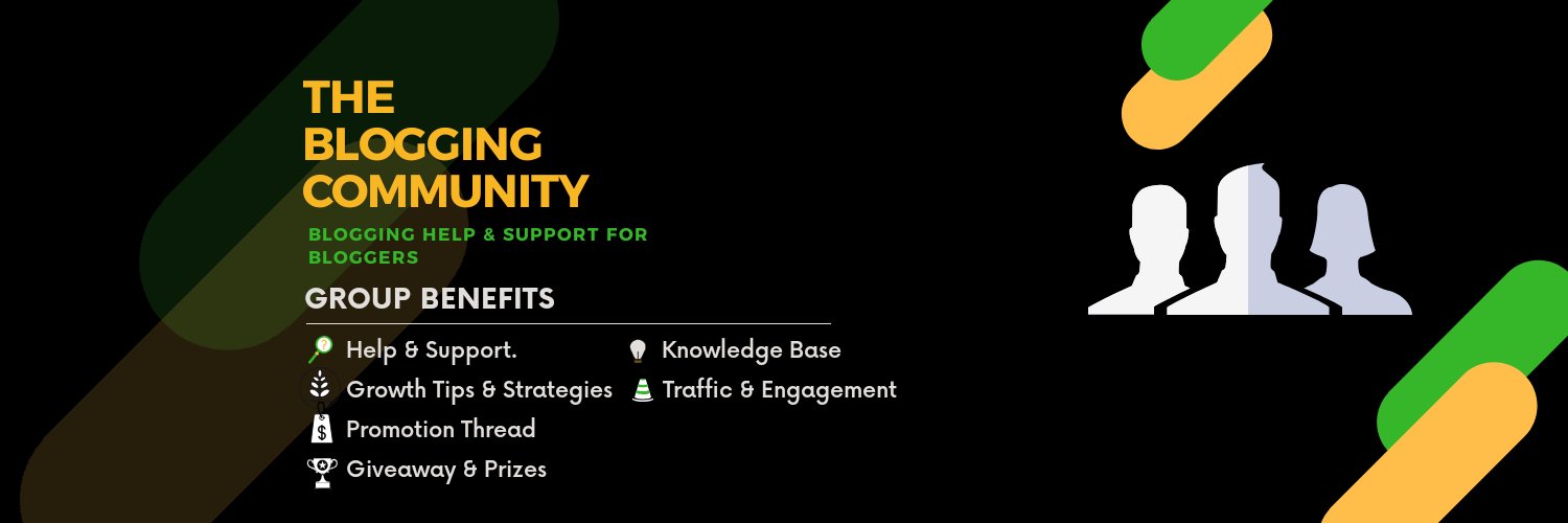 The Blogging Community banner