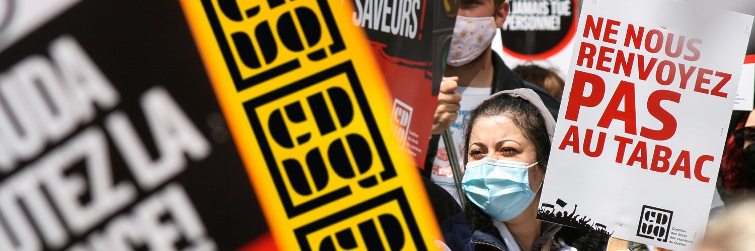 La Coalition des droits des vapoteurs du Québec banner