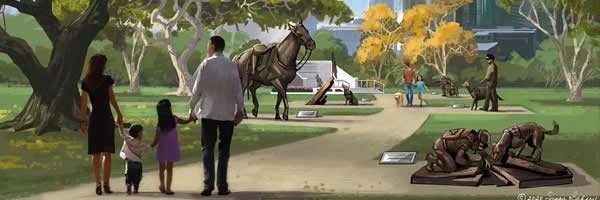 National Service Animals Memorial banner