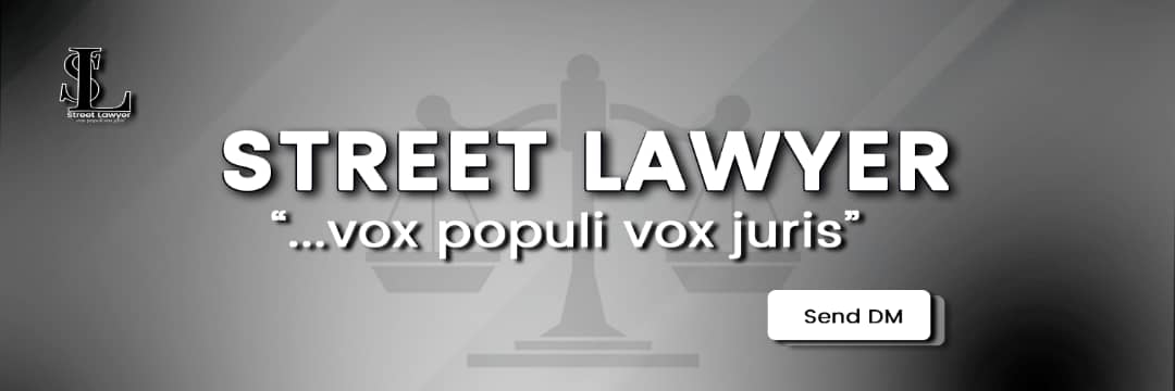 Street lawyer's banner