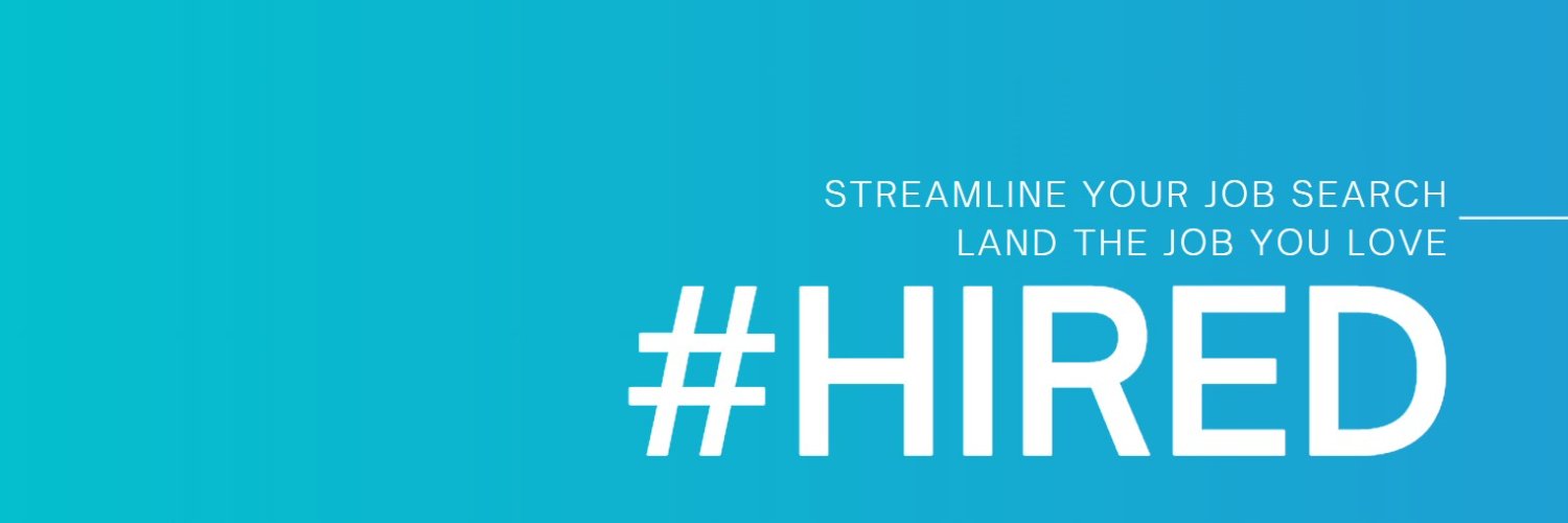 Twitter banner for @HIRED