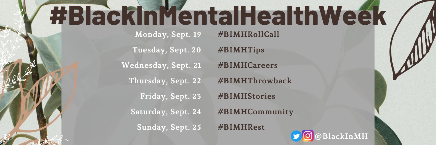 Black In Mental Health banner