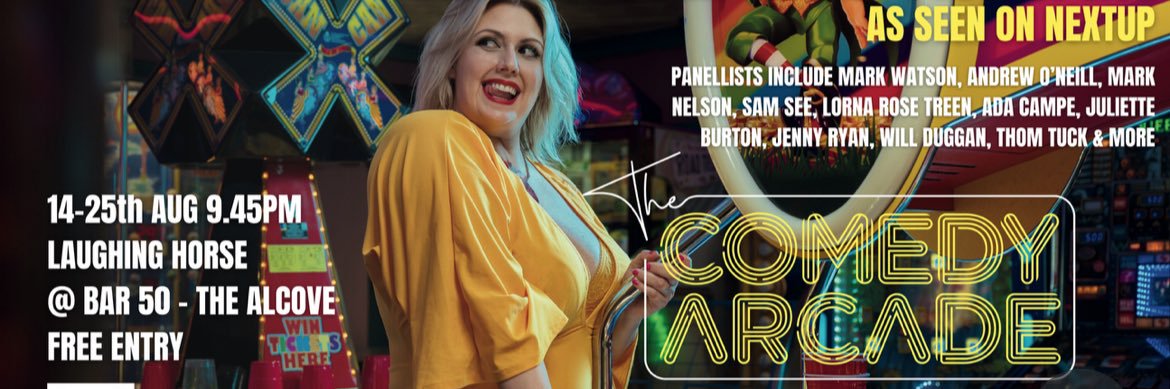 The Comedy Arcade 🏳️‍⚧️ 🏳️‍🌈 banner