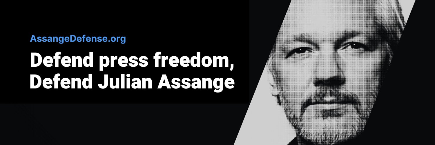 Assange Defense banner