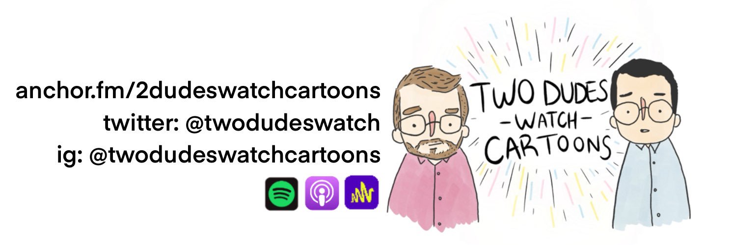 two dudes watch cartoons banner