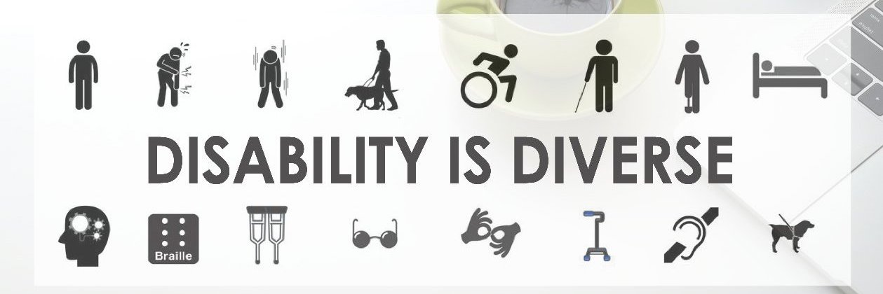 Disabled in Higher Ed - #DisInHigherEd banner