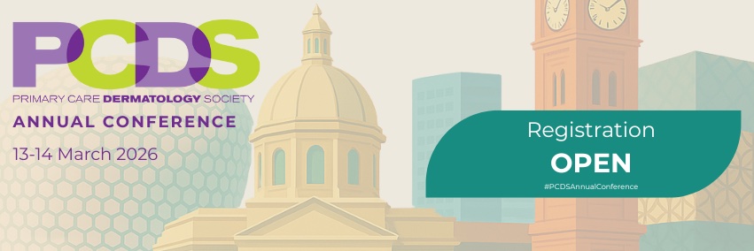 Primary Care Dermatology Society (PCDS) banner