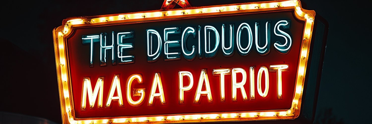 The Deciduous MAGA Patriot's banner