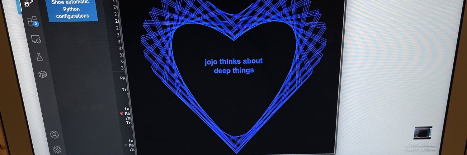 jojo thinks about deep things's banner