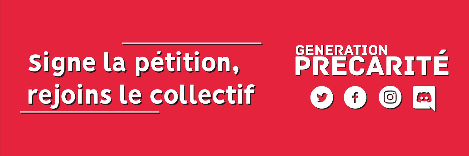 Génération Précarité banner